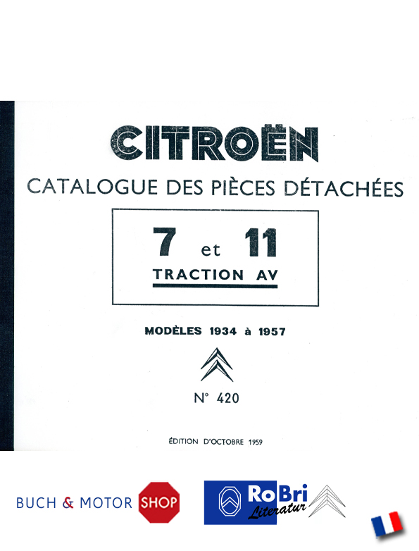 CitroÃ«n Traction Avant Spare parts catalogue Nr 420
